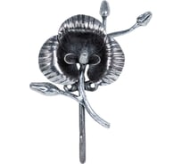 Настенный крючок BOGACHO Орхидея Джолли, серебристого цвета 79034/серебристый