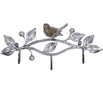 Настенный крючок BOGACHO Птичка Терра Гаэта, серебристого цвета 75093/серебристый