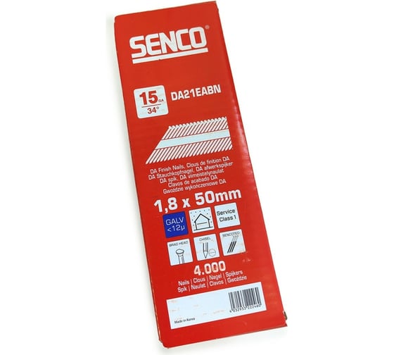 Финишные гвозди Senco DA 1.8x50 гальваника, 4000 шт. DA21EABN