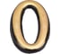 Самоклеящаяся цифра СКОБЯНОЙ малая, золото, "0" 002634 1