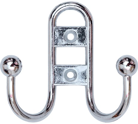 2-х рожковый прутковый крючок СКОБЯНОЙ хром 002418