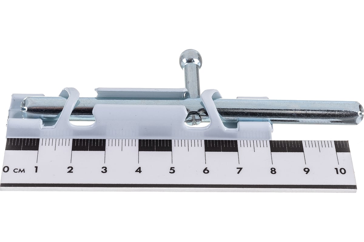 Накладная задвижка СКОБЯНОЙ ЗТ-12 белый/цинк 002370 - выгодная цена ...