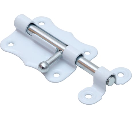 Фигурная задвижка СКОБЯНОЙ ШФ-50 белый/цинк 002360