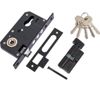 Врезной замок СКОБЯНОЙ мод.105 черный, 62 мм 008606