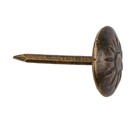 Декоративные гвозди СКОБЯНОЙ Орнамент, 50 г, бронза 007660