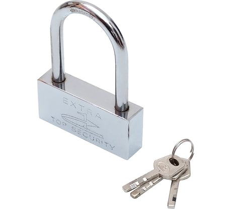 Навесной замок с высокой дужкой СКОБЯНОЙ стальной, 50 мм 008542