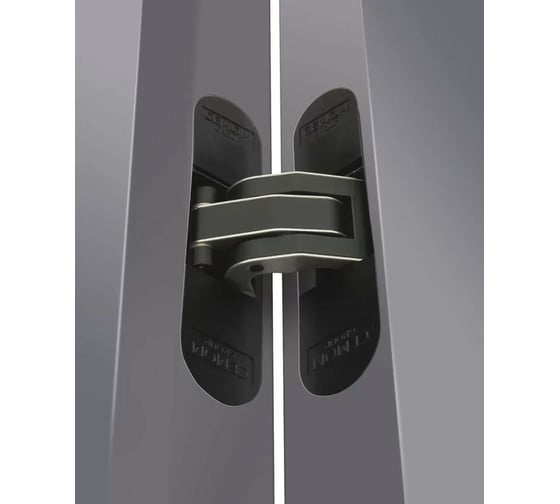 Дверная скрытая петля Cemom Moatti универсальная, 3D, 111,5x29 мм, 80 кг, черный CEM0080.06/MP