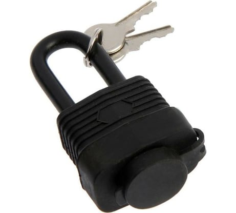 Навесной замок LOCKLAND 30 мм, влагозащищенный, длинная дужка, 2 ключа, цвет черный 5392195