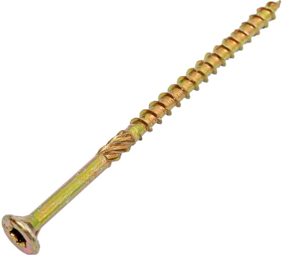 Саморез по дереву HIMTEX Проф. желтый, потайной, Torx 20, 4х70 мм, 200 шт. 04070Fh