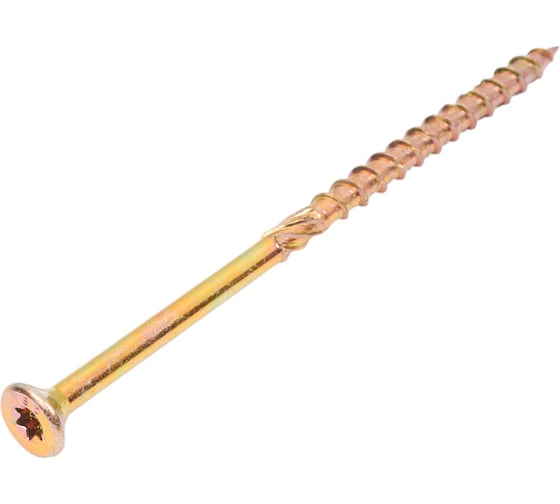 Конструкционный шуруп STARFIX 8x160 мм, потайной, желтый цинк, 5 шт. SMZ4-89048-5