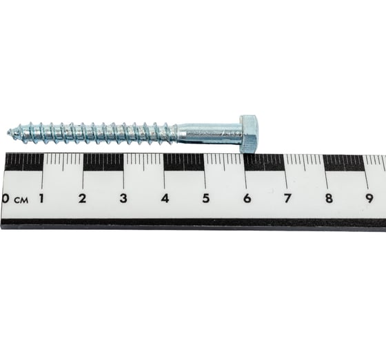 Шестигранный шуруп STARFIX 6x60 мм, цинк, DIN 571, 100 шт. SMC2-59731-100