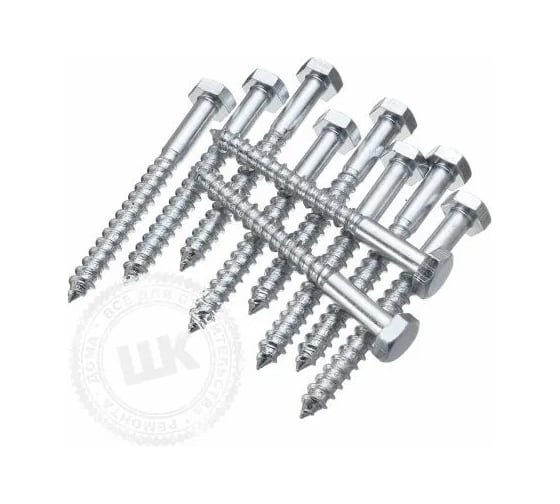 Шестигранный шуруп STARFIX 6x80 мм, цинк, DIN 571, 100 шт. SMC2-59751-100
