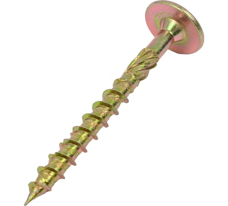 Конструкционный шуруп STARFIX 8x80 мм, с прессшайбой, желтый цинк, 5 шт. SMZ2-24645-5