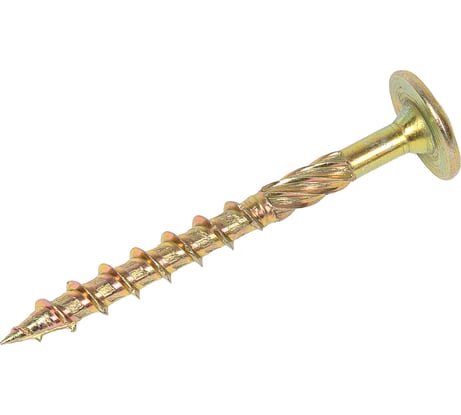 Конструкционный шуруп STARFIX 6x60 мм, с прессшайбой, желтый цинк, 10 шт. SMZ1-94625-10