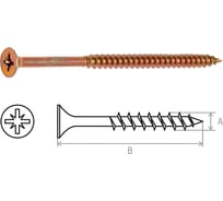 Универсальный шуруп STARFIX 5.0x90 мм, желтый цинк, 10 шт. SMZ1-35470-10