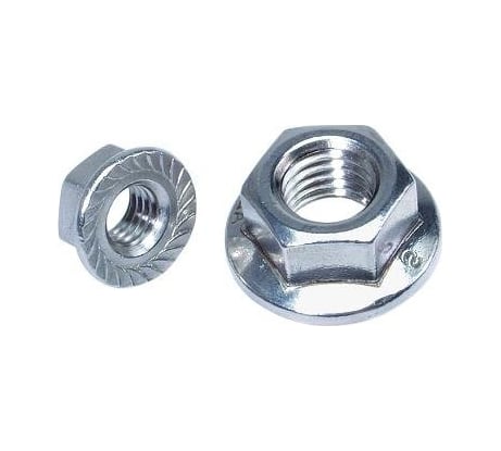 Гайка с фланцем STARFIX М8, цинк, класс прочности 6, DIN 6923, 3600 шт. SM-66043-3600