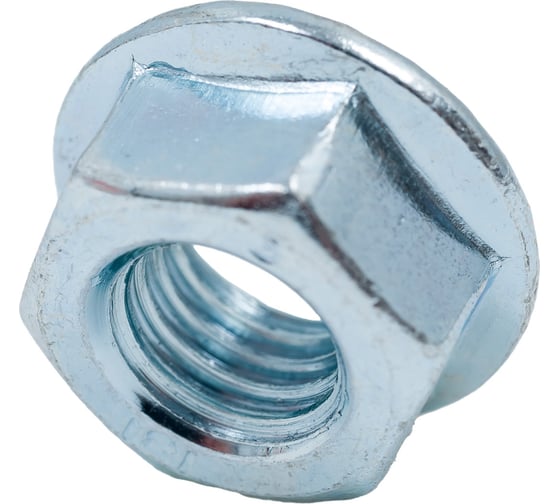 Гайка с фланцем STARFIX М8, цинк, класс прочности 6, DIN 6923, 5 шт. SMZ1-66043-5