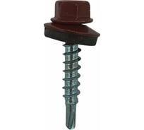 Кровельный саморез STARFIX 5,5x19 мм, цинк, шайба с прокладкой, PT3, RAL 3011, 5000 шт. SM-31697-5000