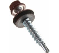 Кровельный саморез STARFIX 5,5x19 мм, цинк, шайба с прокладкой, PT3, RAL 3009, 300 шт. SMC3-18707-300