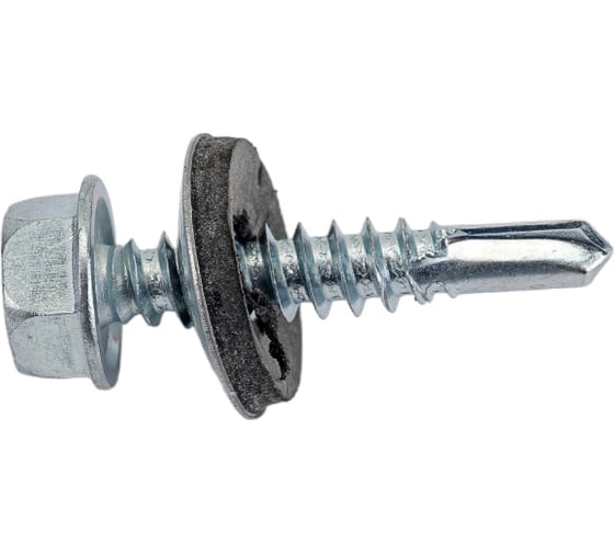 Кровельный саморез STARFIX 4,8x25 мм, цинк, шайба с прокладкой, PT1, 250 шт. SMC2-83809-250 22785651