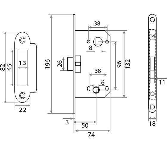 Бесшумная защелка Trodos SD600WC PB золото 202040