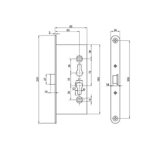 Врезной замок Tantos 00-00203571