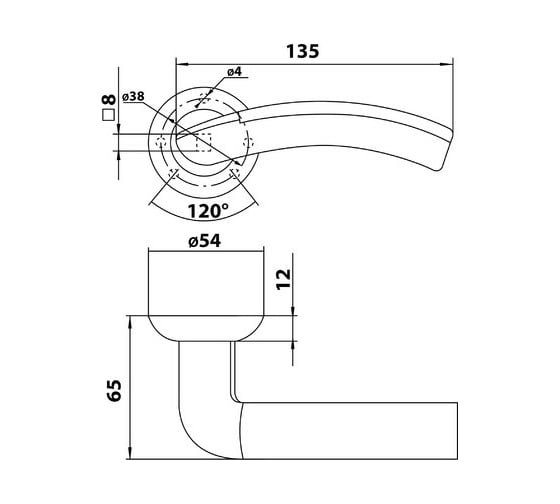 Раздельные ручки Tantos H-001-A-150-SN/CP-WB