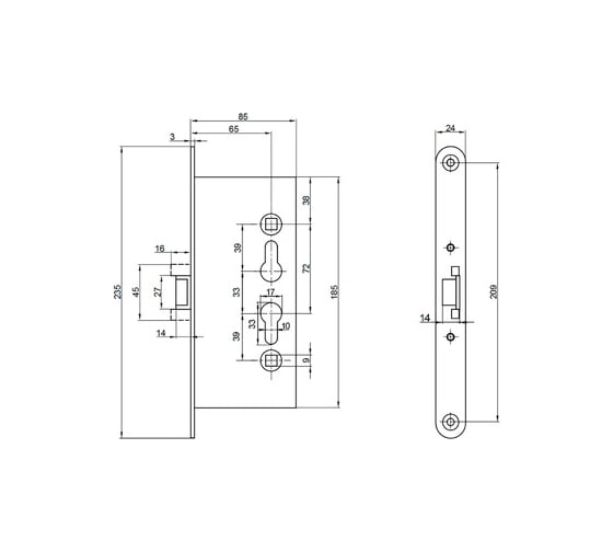 Врезной замок Tantos 00-00203570
