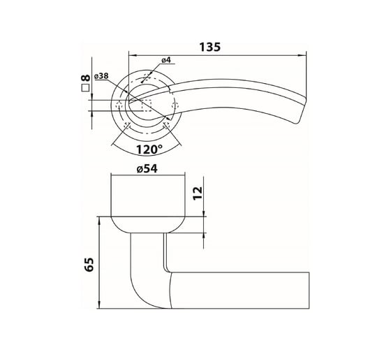 Раздельные ручки Tantos H-001-A-130-SN/CP-WB