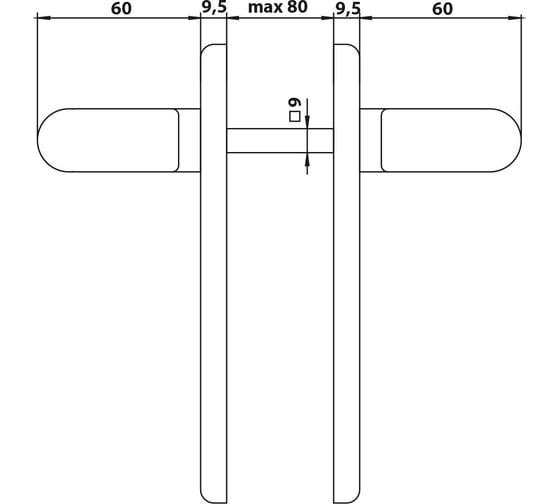 Ручки на планке Tantos HP-7220-140-BL-PB