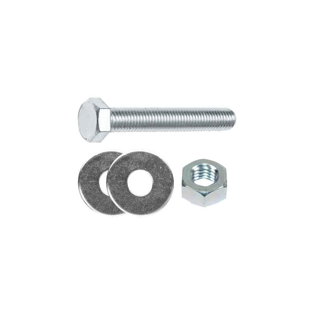 Шестигранный болт с гайкой и шайбами STARFIX М6x50 мм, 6 шт. SMK1-82904 ...