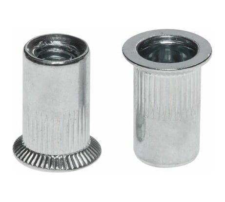 Резьбовая заклепка STARFIX М6 потайной бортик, белый цинк, 25 шт. SMZ1-61104-25