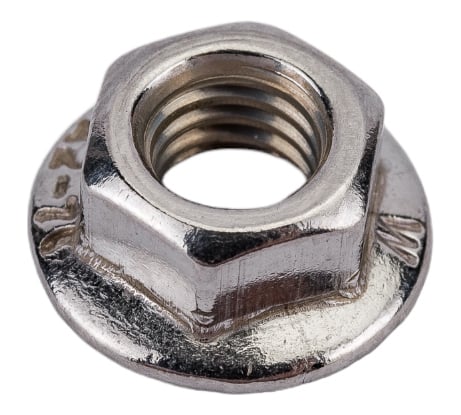 Шестигранная гайка с фланцем и насечками DINFIX DIN 6923, нерж. А2, М5, 10 шт. 00-00002661