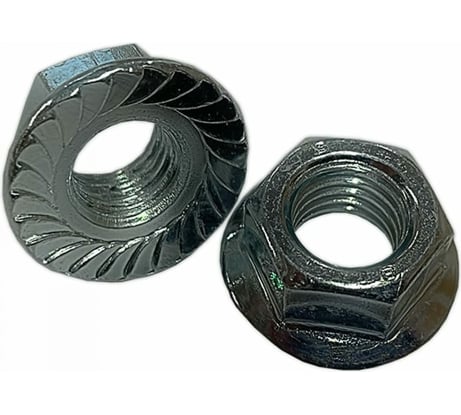 Шестигранная гайка с фланцем и насечками DINFIX DIN 6923, нерж. А2, М5, 500 шт. 00-00002663