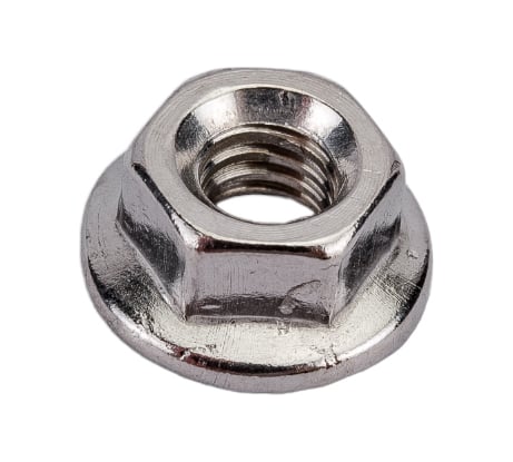Шестигранная гайка с фланцем и насечками DINFIX DIN 6923, нерж. А2, М4, 50 шт. 00-00002659