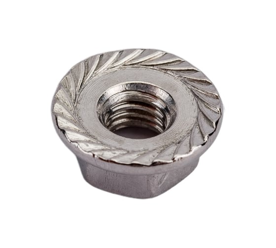 Шестигранная гайка с фланцем и насечками DINFIX DIN 6923, нерж. А2, М4, 50 шт. 00-00002659