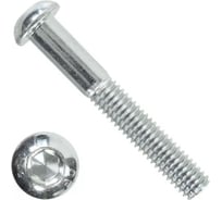 Винт ZAMETAL М6x45, 10.9, полукруглая головка, внутренний шестигранник, ISO 7380-1, цинк, 200 шт. GE2028507