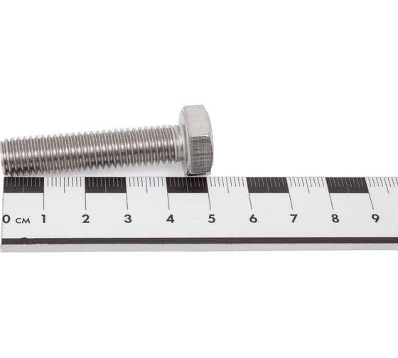 Болт Bohrer М10x45, нерж. сталь А2, DIN 933, 50 шт. DIN933-А2-10/45-50