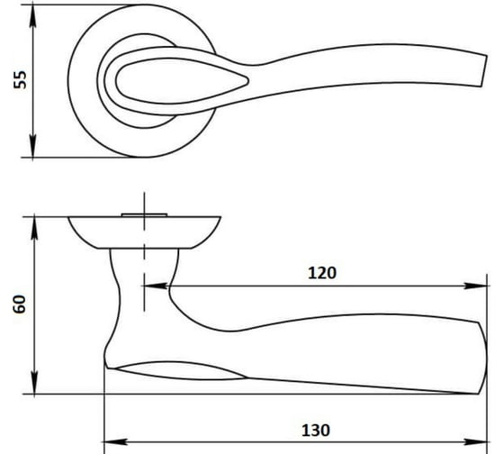 Ручка на раздельном основании VETTORE R20.1313 MWP/GP белый с золотом 20496