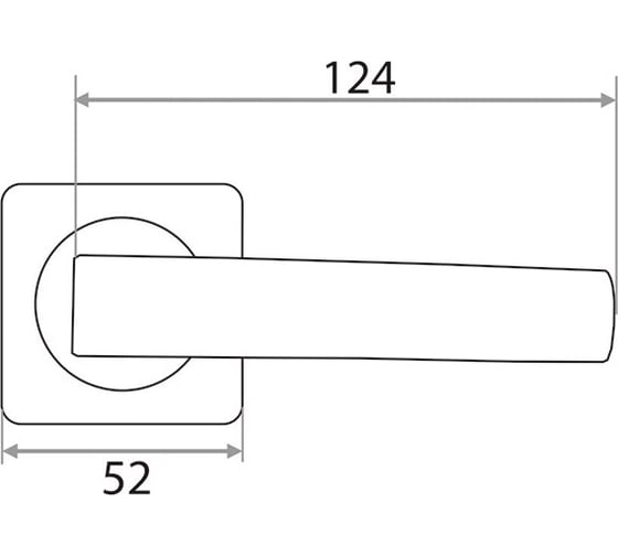 Раздельная ручка Trodos AL-02-A845 GF графит 204399