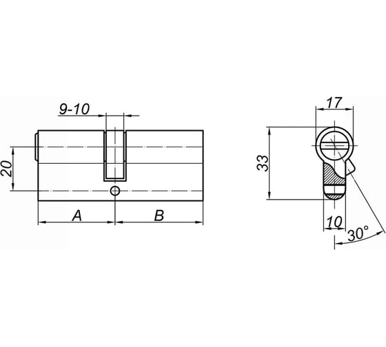 Цилиндровый механизм Palladium ZN 70 (30x40) C ET CP СТ-00001140