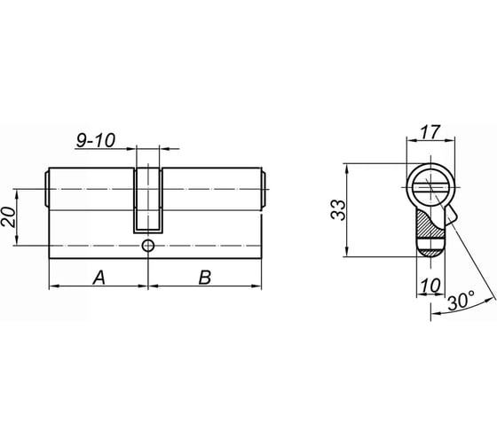 Цилиндровый механизм Palladium ZN 80 C ET PB СТ-00001164