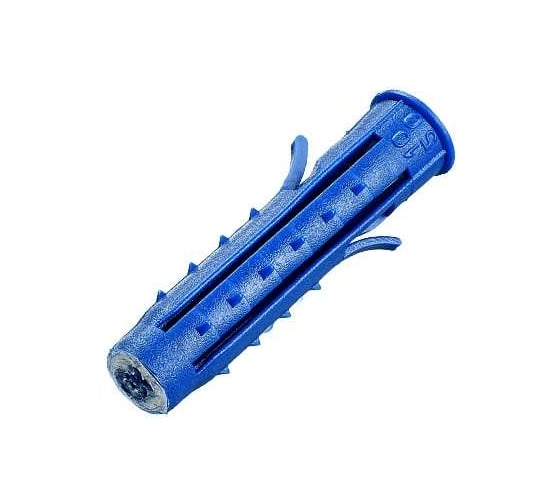 Четырехраспорный универсальный дюбель Tech-Krep Чапай 10x50 шипы+усы, полипропилен, синий, 1000 шт. 913192 1