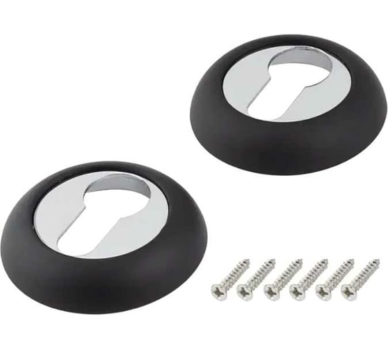 Ключевая накладка под евроцилиндр ESCUR EURO/FIN SC-01 BLACK 940000202115