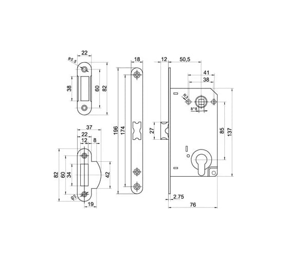 Корпус замка Palladium 385 PB 00007752