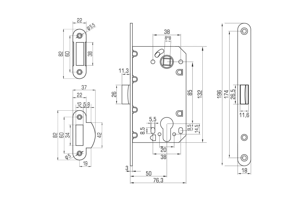 Корпус замка Palladium 600 CP блистер 00011901 - выгодная цена, отзывы ...