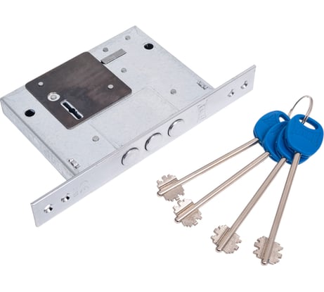 Врезной сувальдный замок KALE KILIT 257L, BS60, 28CP, 4K (75 мм), w/o SP, w/o Ros, PB 257L0000040