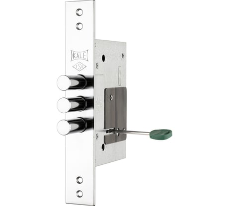 Врезной сувальдный замок KALE KILIT 257L, BS60, w/o FP, 5K (60 мм), w/o SP, w/o Ros, PB 257L0000041