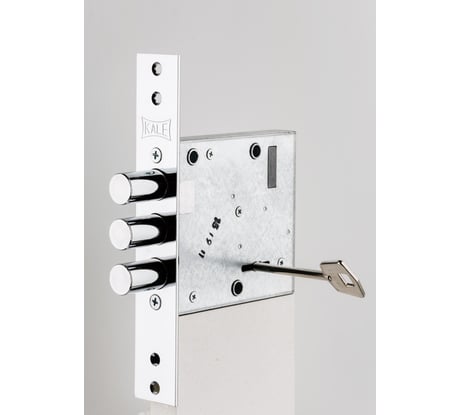 Врезной сувальдный замок KALE KILIT 447L, BS67, 5, 30CP, 5K (60 мм), w/o SP, w/o Ros, PB 447L0000008