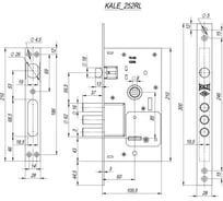 Врезной сувальдный замок kale kilit 257l0000025 25236